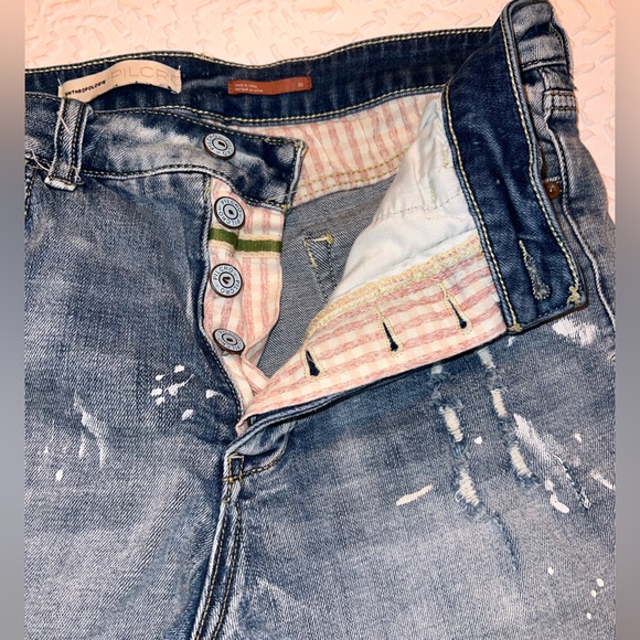 Anthropologie- Pilcro Denim Shorts- Size 30 Distressed High Waist Stretch - Picture 3 of 4